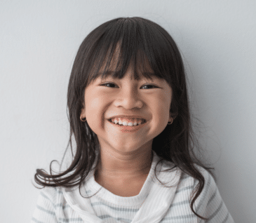 little girl smiling