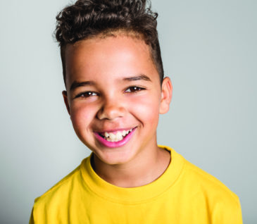 little boy smiling