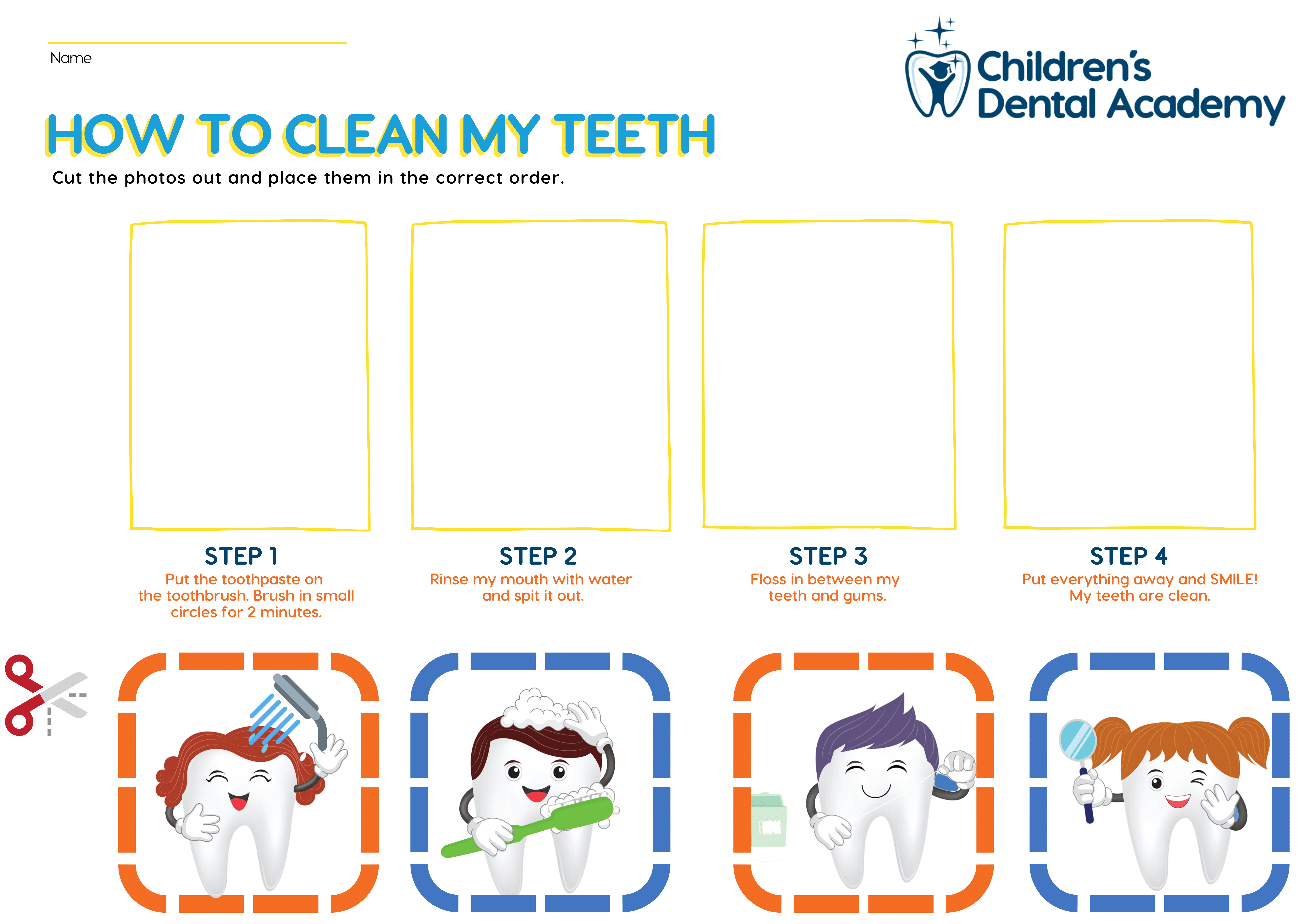 children's dental academy activity Children's Dental Health